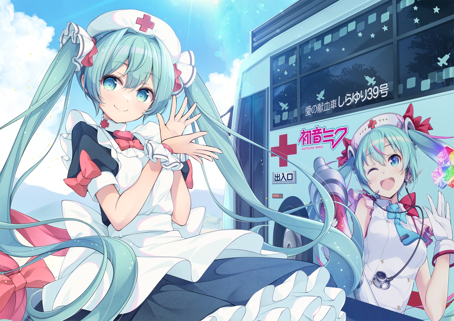 hatsune_miku matsuuni nurse vocaloid