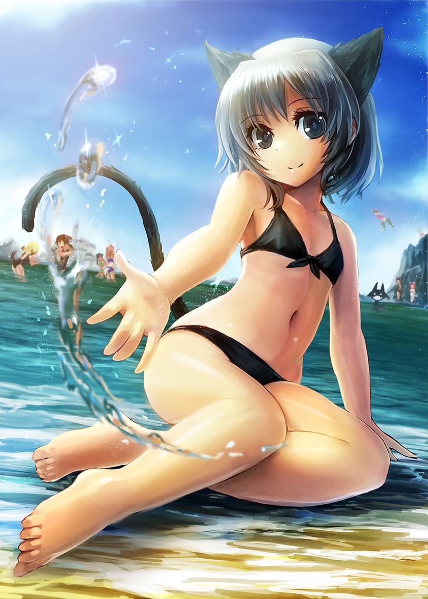 animal_ears ass bikini charlotte_e_yeager cleavage erica_hartmann francesca_lucchini freeze-ex gertrud_barkhorn lynette_bishop minna_dietlinde_wilcke miyafuji_yoshika perrine-h_clostermann sakamoto_mio sanya_v_litvyak strike_witches swimsuits tail wet