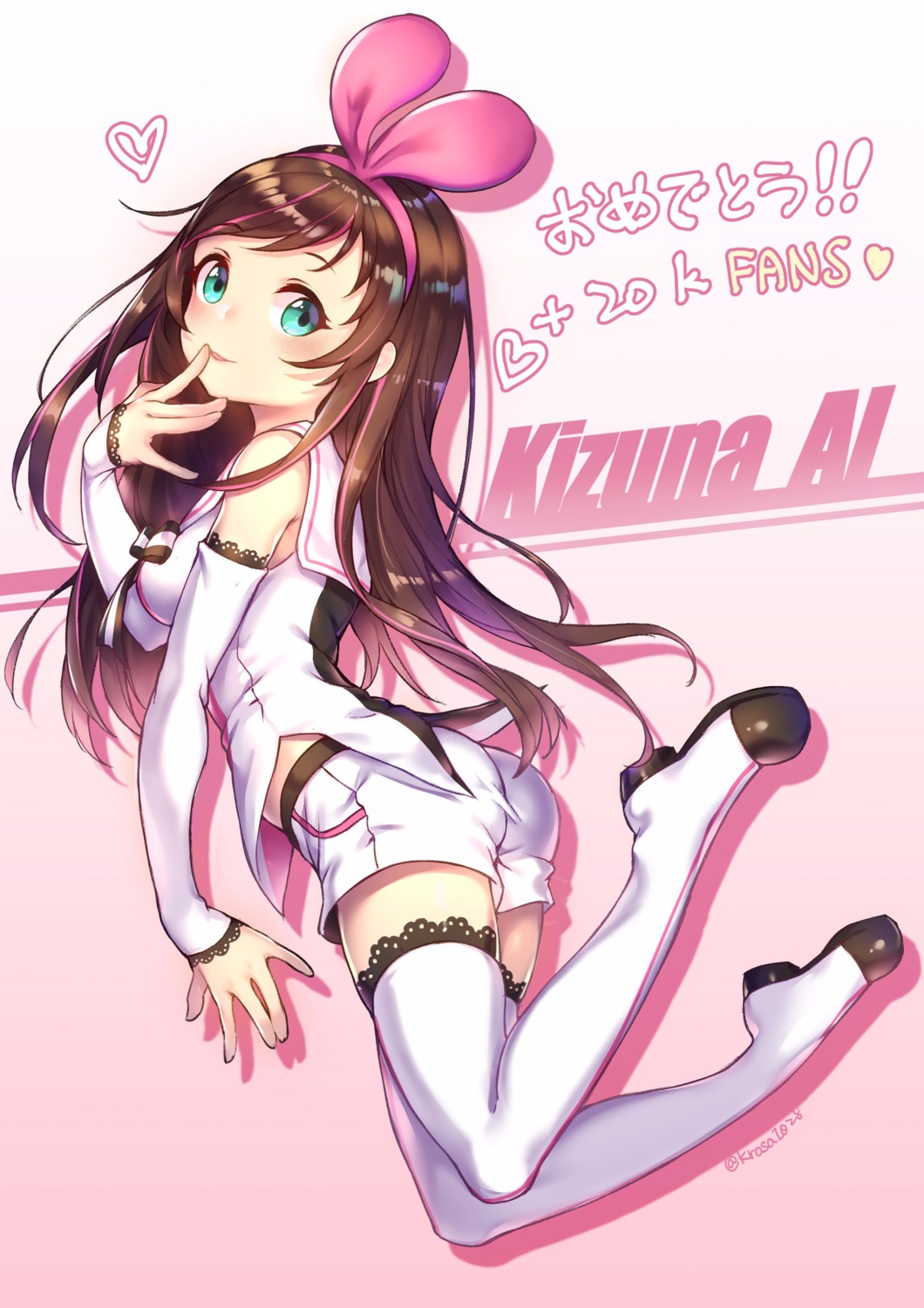 a.i._channel ass kizuna_ai shennai_misha thighhighs