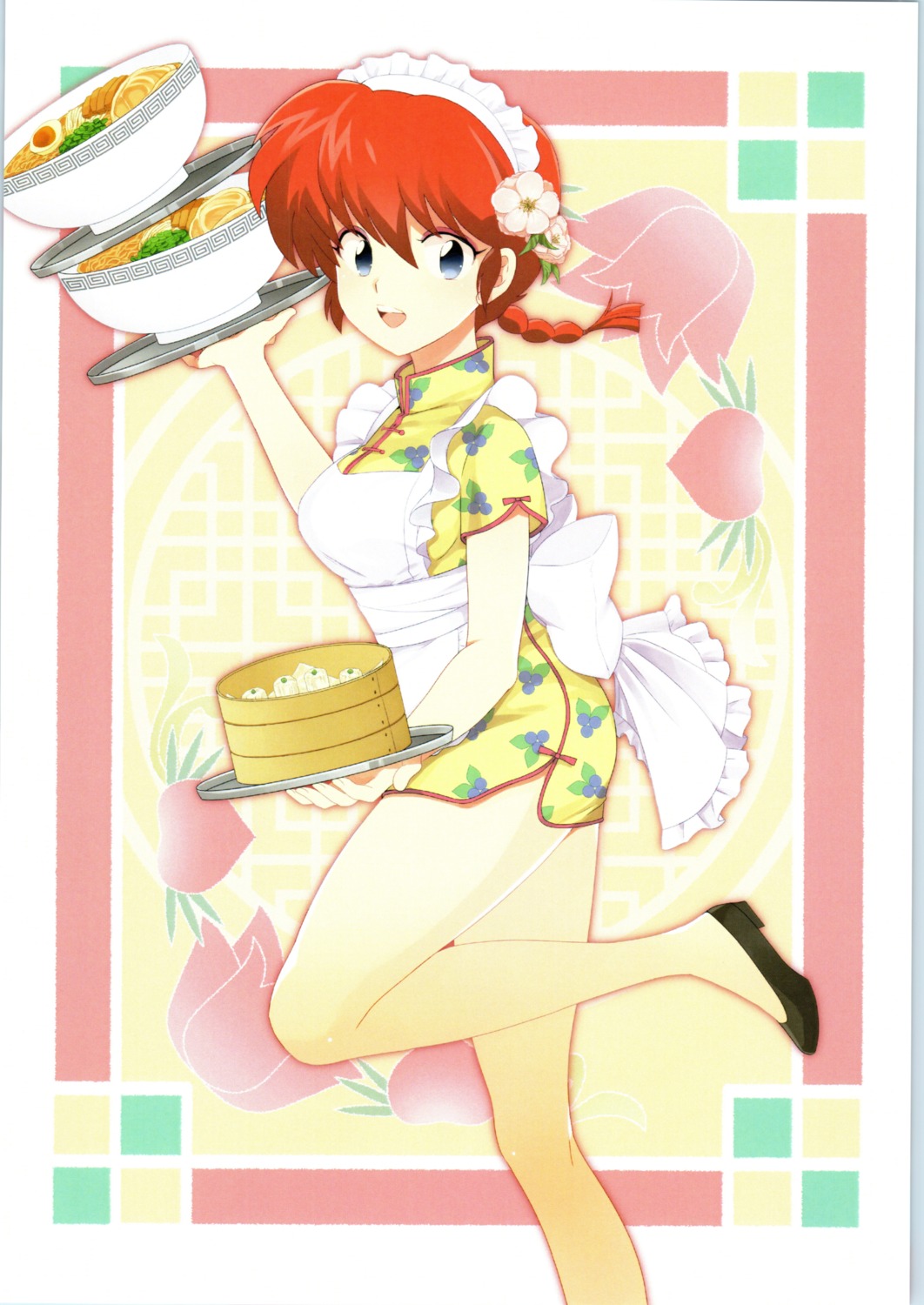 chinadress genderswap maid ranma_½ saotome_ranma tagme waitress