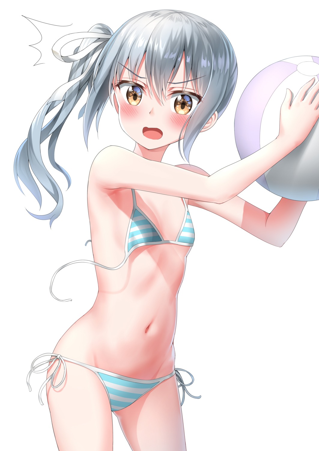 bikini kantai_collection kasumi_(kancolle) nedia_r swimsuits wardrobe_malfunction