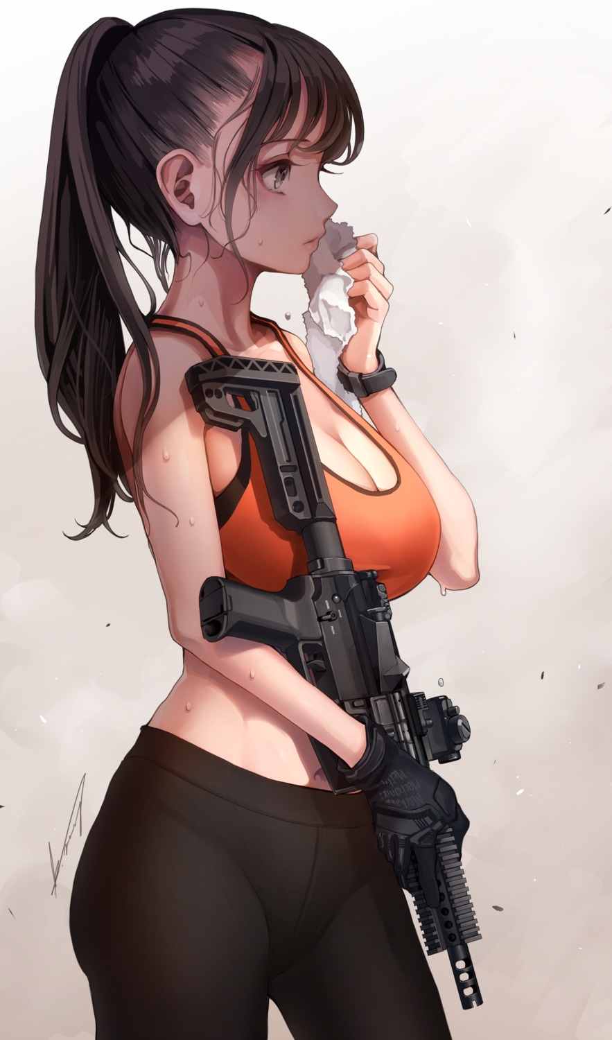 cleavage gun koh_(minagi_kou)