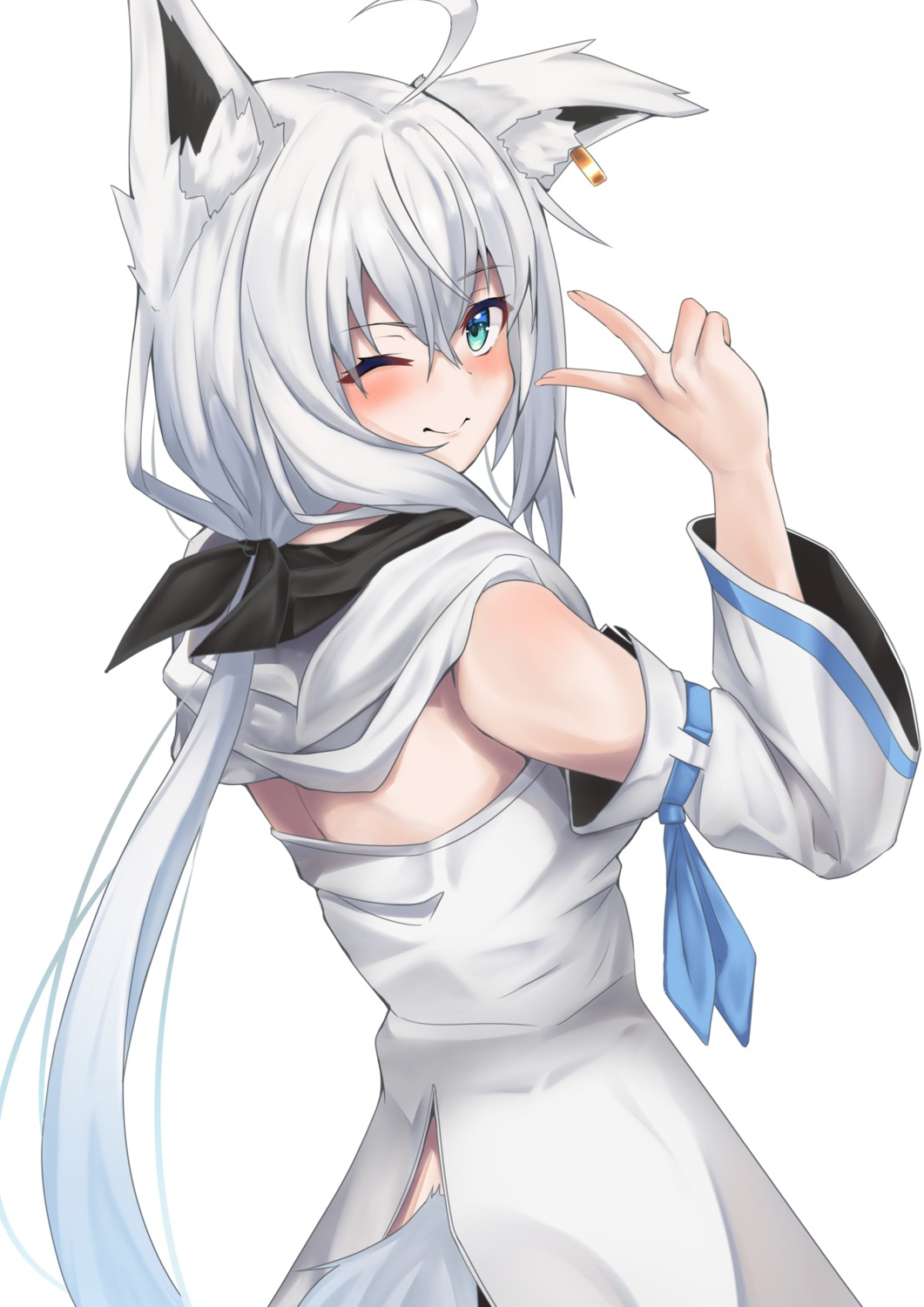 animal_ears hololive hololive_gamers kitsune micon shirakami_fubuki tail