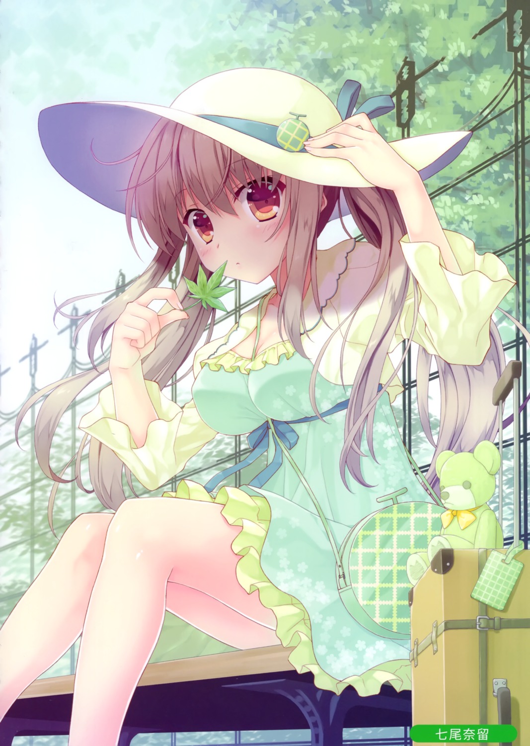 cleavage dress melonbooks nanao_naru summer_dress