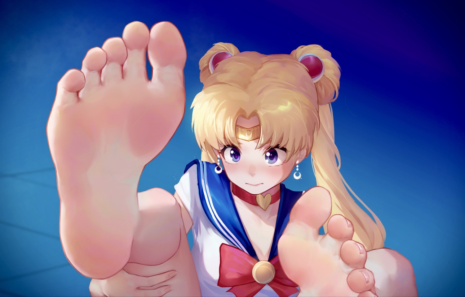 cleavage feet icecake sailor_moon seifuku tsukino_usagi
