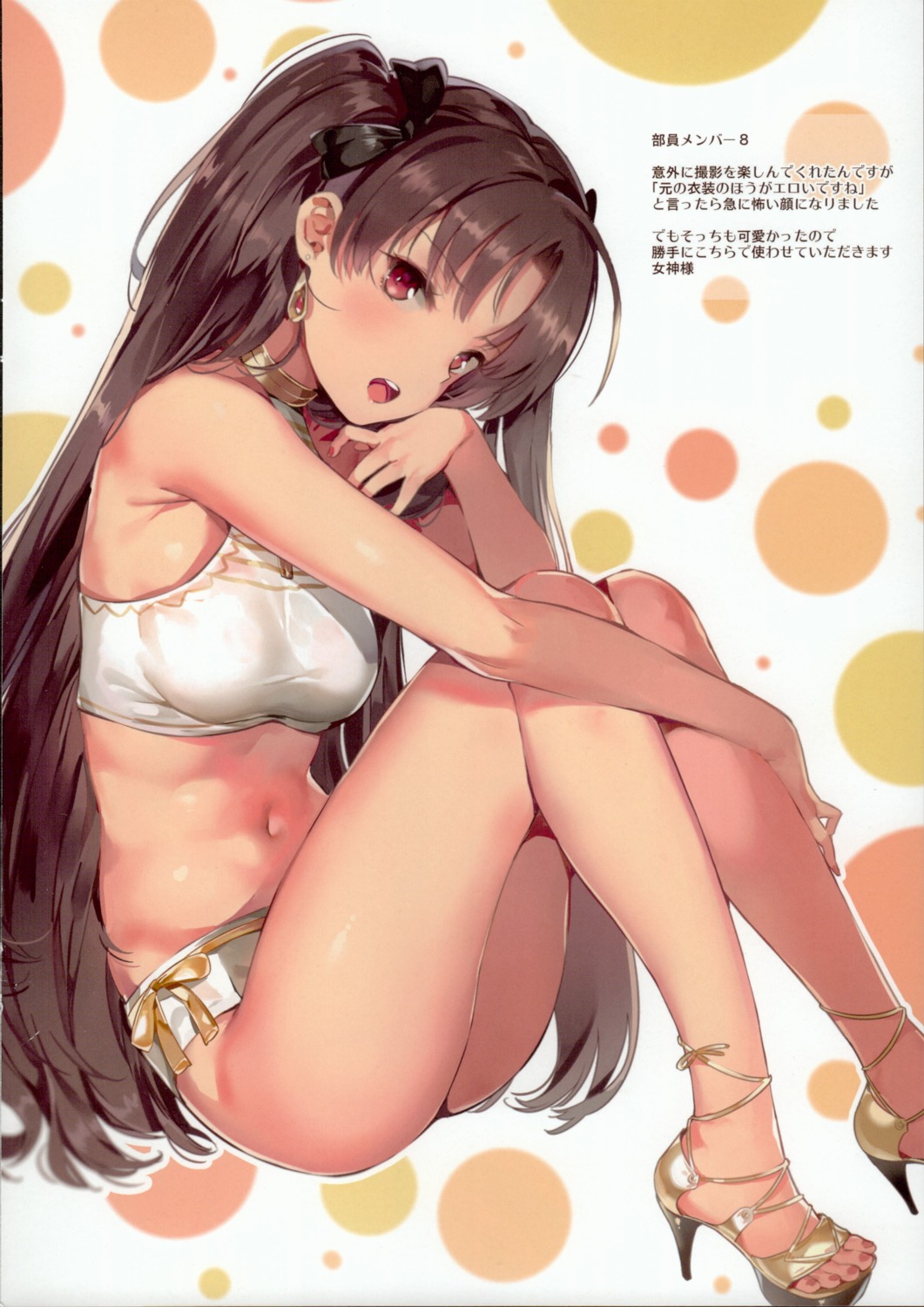 bikini fate/grand_order fate/stay_night heels ishtar_(fate/grand_order) screening swimsuits toosaka_rin yuran