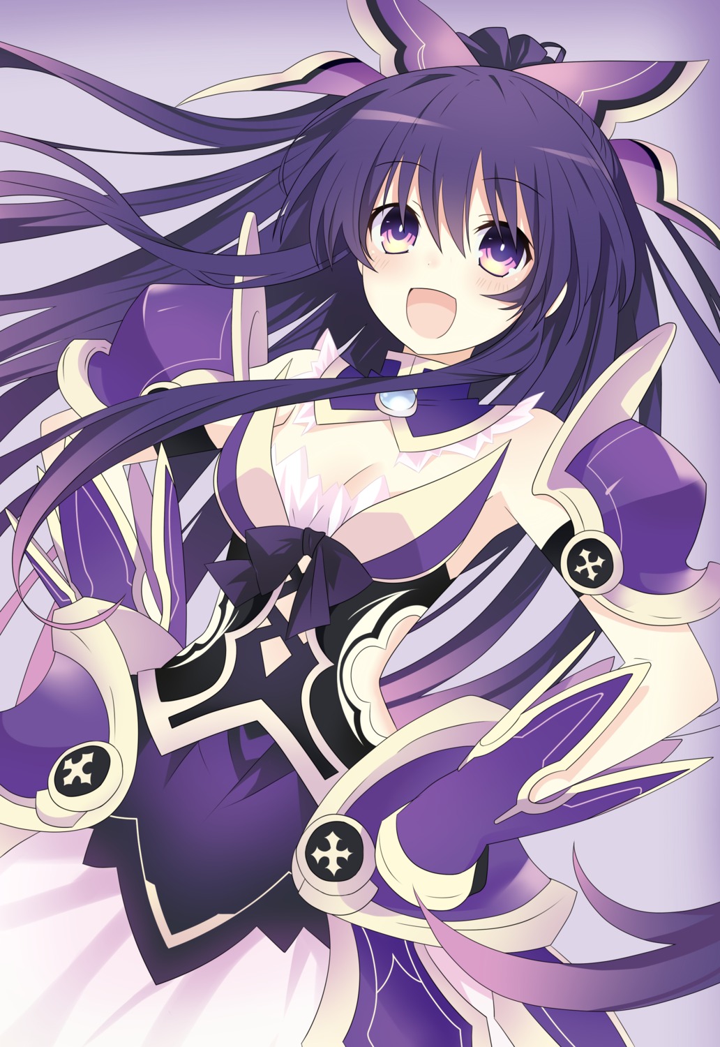 armor cleavage date_a_live see_through sword thighhighs yatogami_tooka