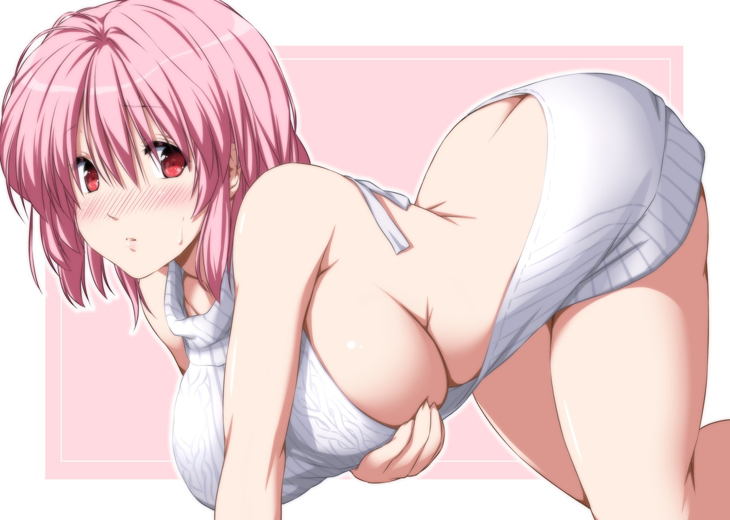 breast_hold no_bra nopan nori_tamago saigyouji_yuyuko touhou