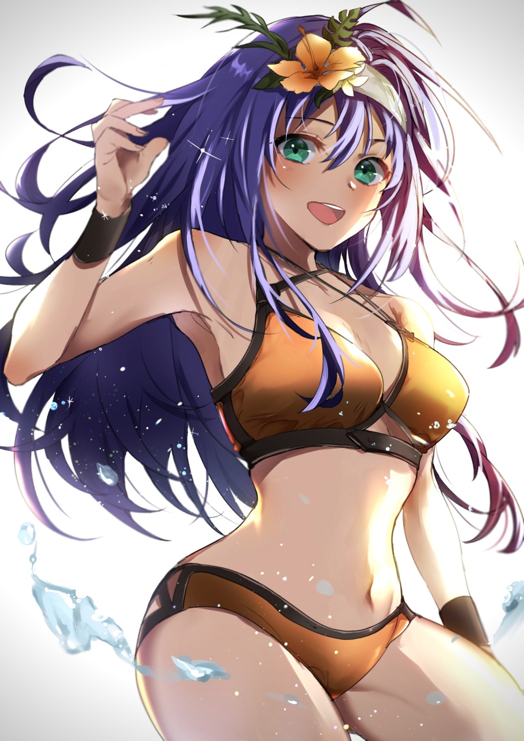 bikini fire_emblem fire_emblem:_akatsuki_no_megami mia_(fire_emblem) nekolook swimsuits wayu