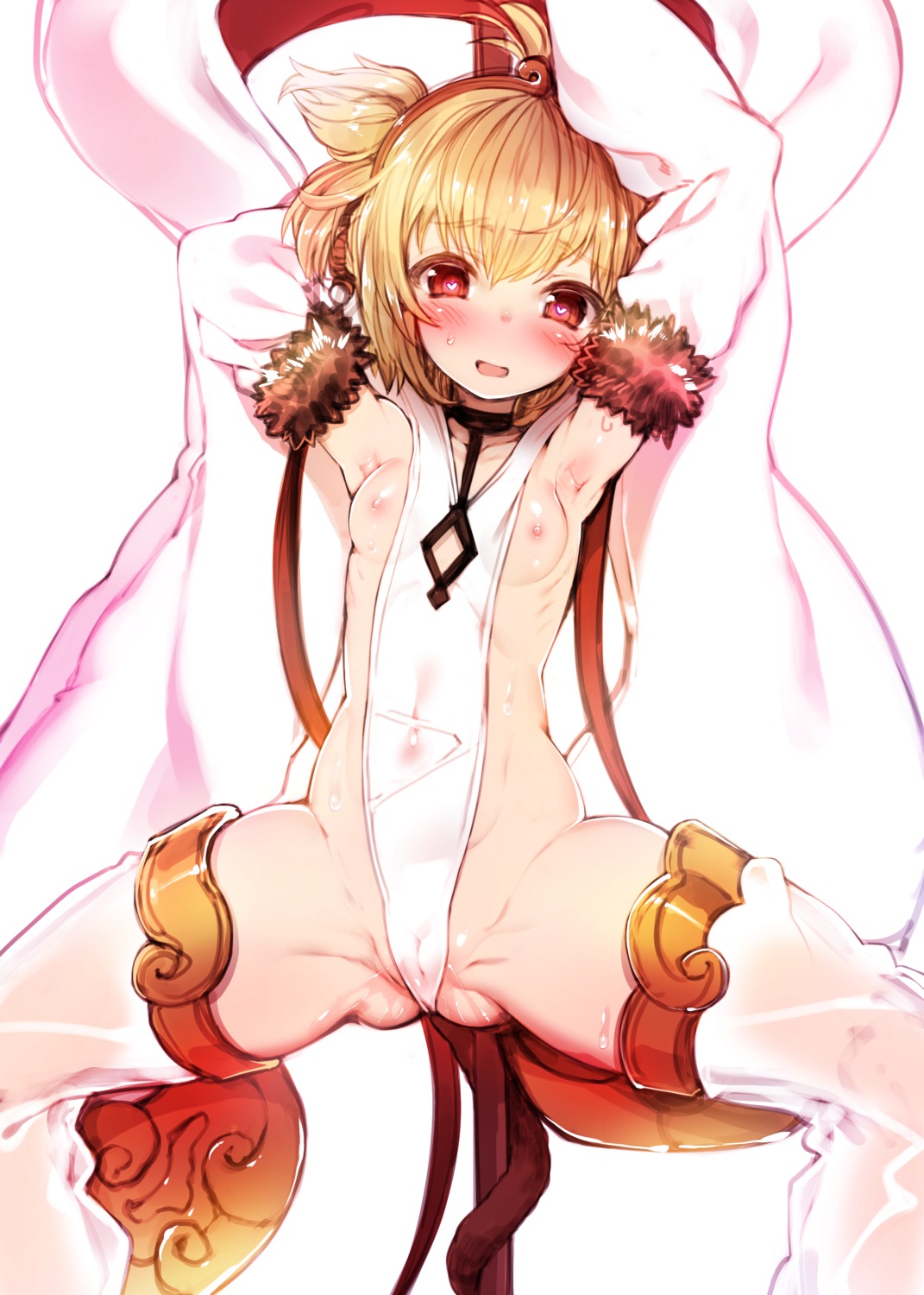 andira_(granblue_fantasy) animal_ears breasts cameltoe granblue_fantasy harigane_shinshi leotard loli nipples no_bra nopan pussy_juice see_through tail