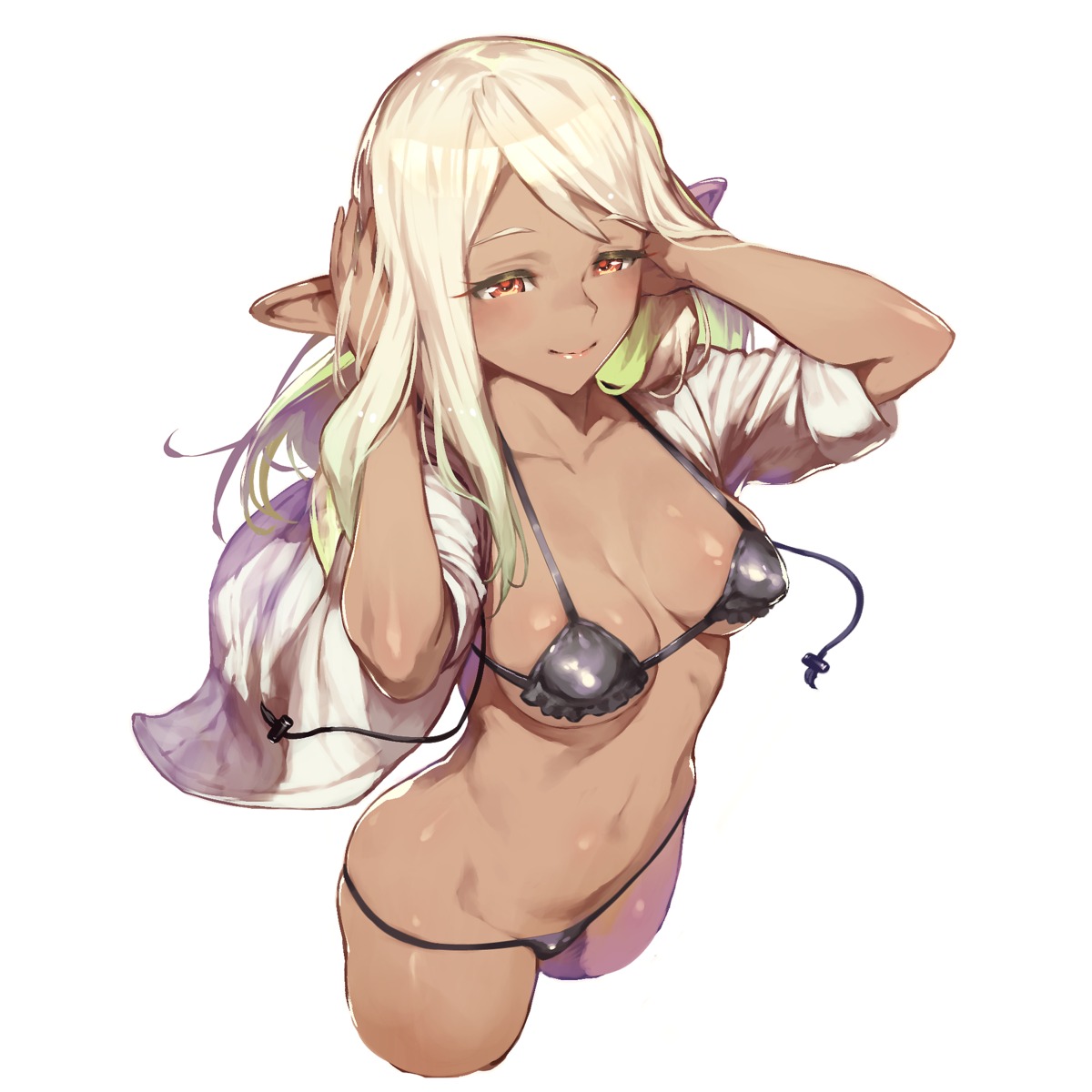 bikini cozy erect_nipples pointy_ears swimsuits