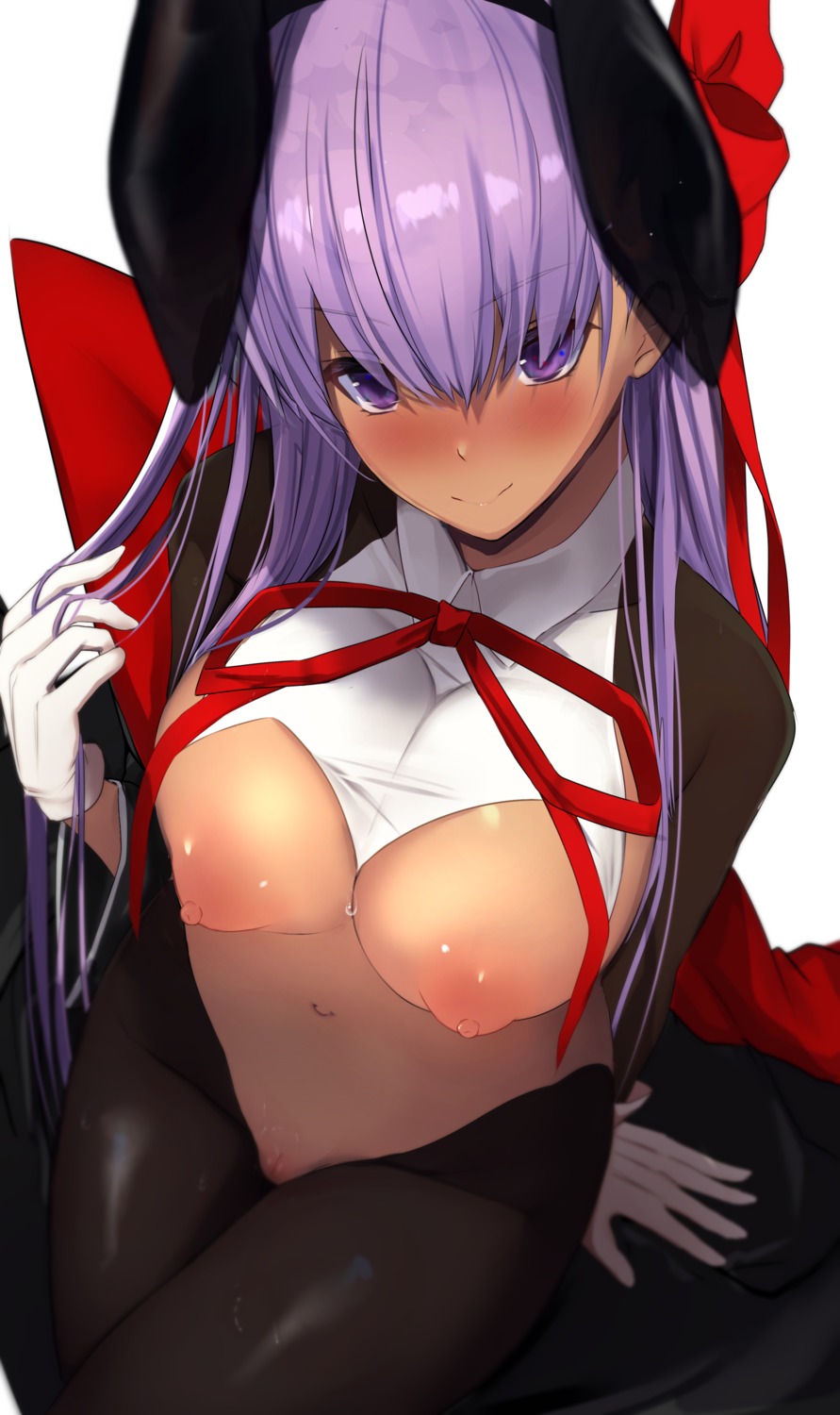 animal_ears bb_(fate/extra_ccc) breasts bunny_ears bunny_girl fate/extra fate/extra_ccc fate/stay_night nipples no_bra nopan pantyhose pussy uncensored untsue