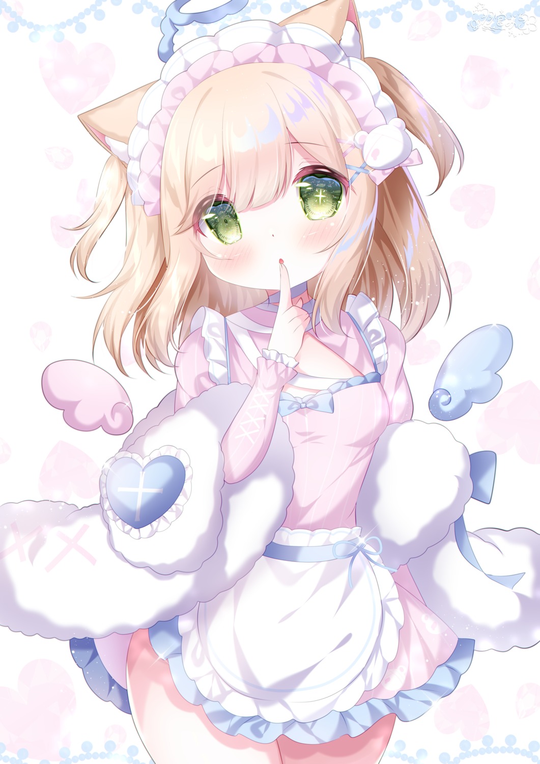 angel animal_ears maid nekomimi tagme wa_maid wings