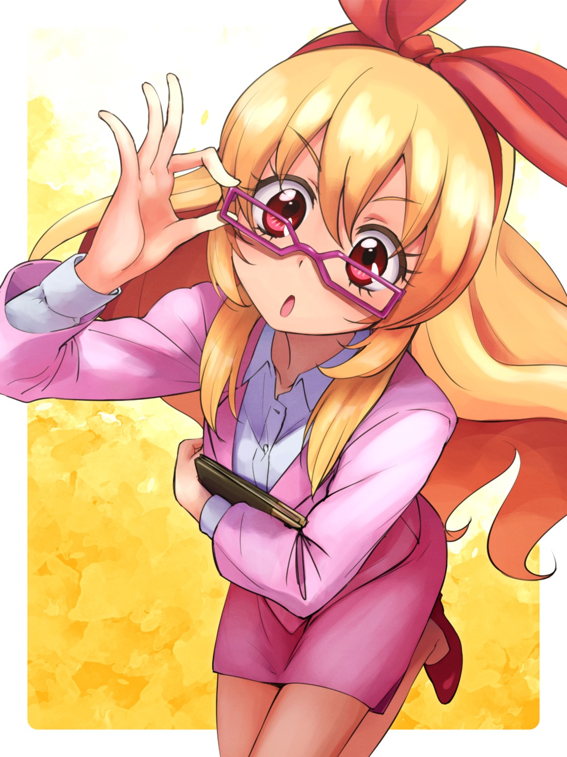 aikatsu! business_suit hoshimiya_ichigo megane nyama