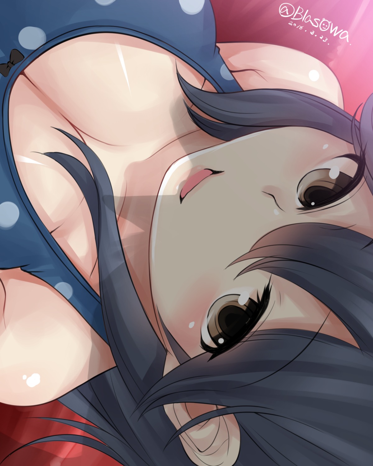 blasowa cleavage kantai_collection swimsuits ushio_(kancolle)