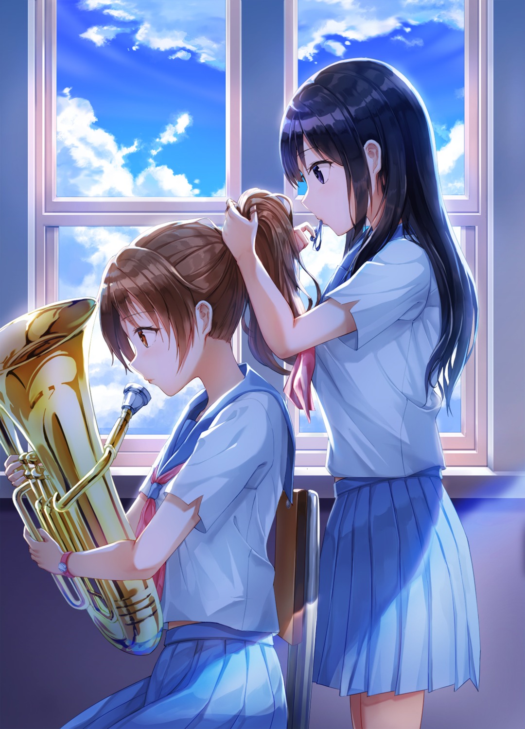 hibike!_euphonium kousaka_reina lunacle oumae_kumiko seifuku