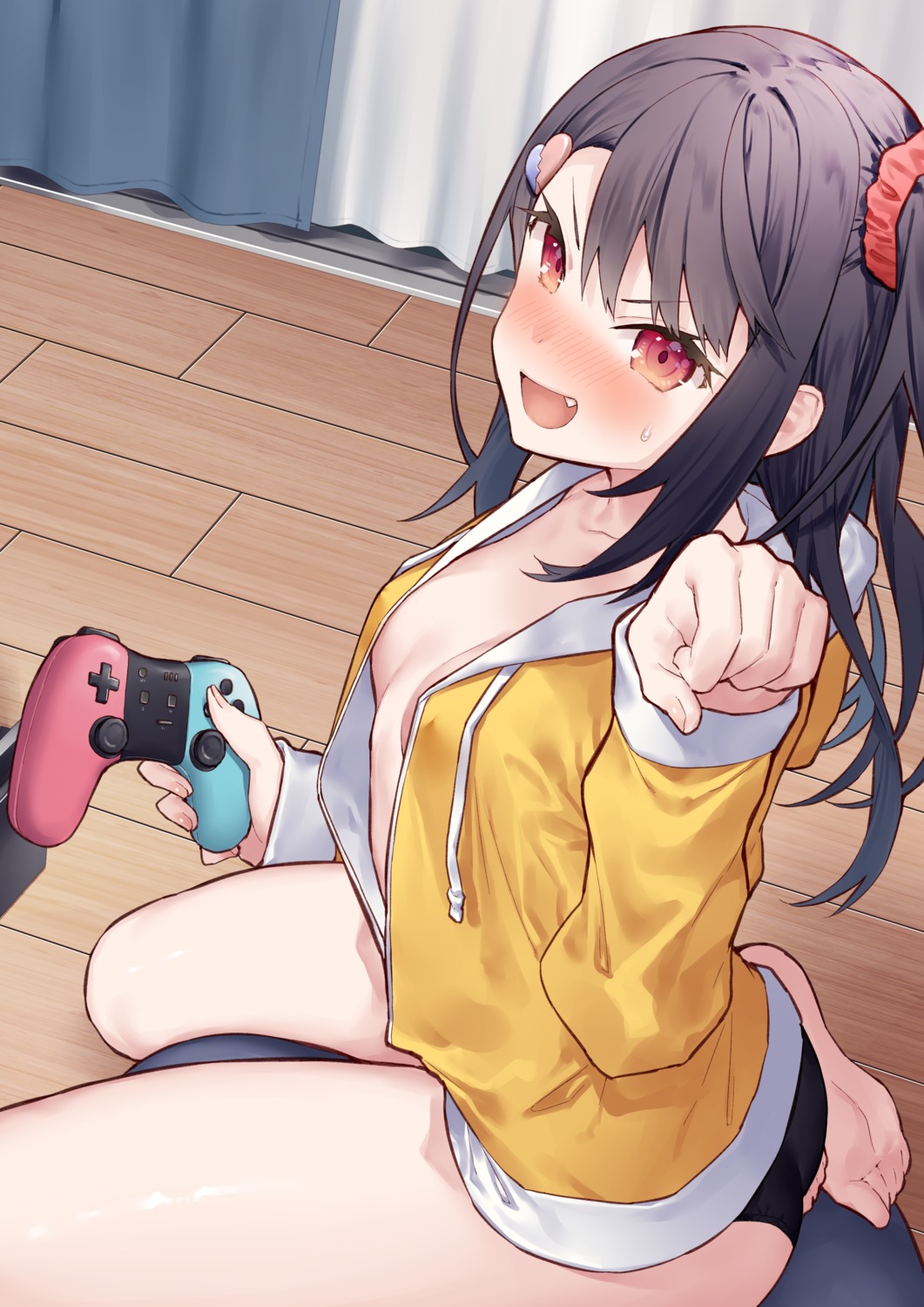 feet no_bra open_shirt pantsu tokuno_yuika