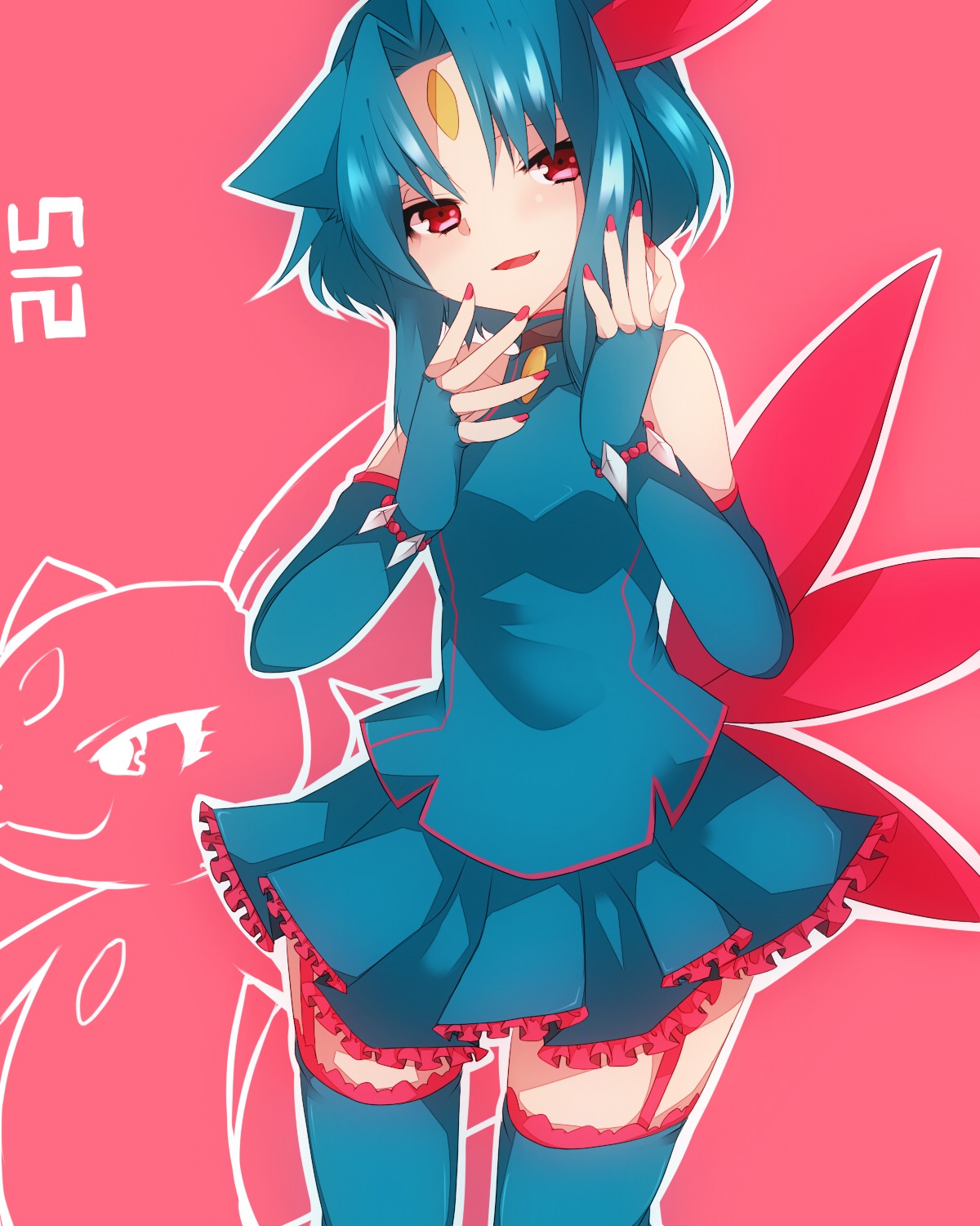 anthropomorphization dress pokemon sneasel stockings takeshima_(nia) thighhighs wings