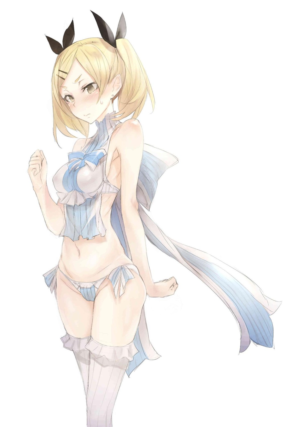 bikini cameltoe erect_nipples ricci shirobako swimsuits thighhighs yano_erika