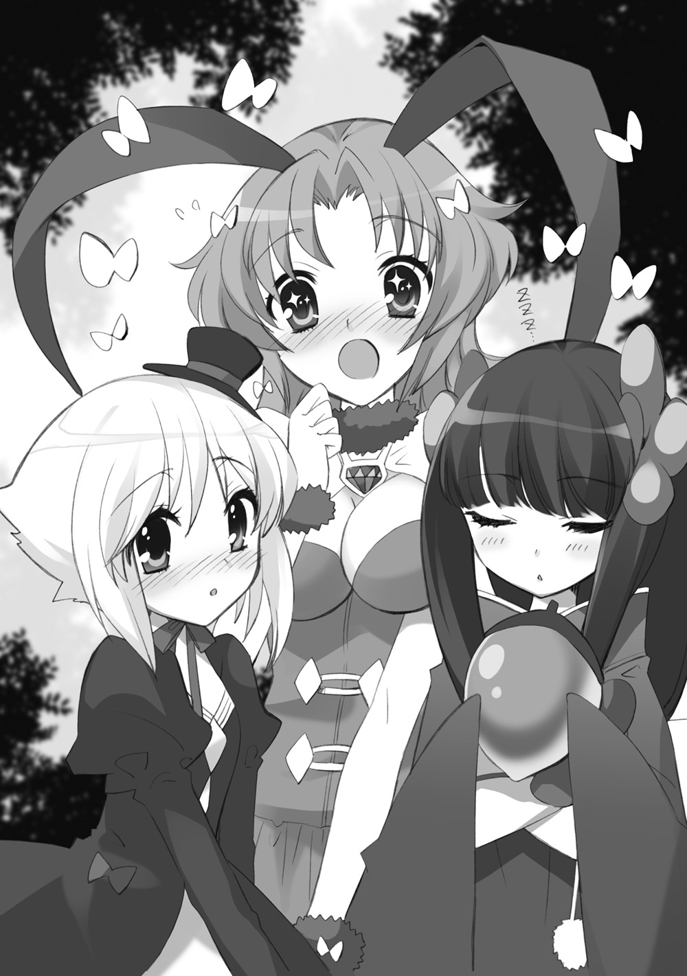 alice_parade inemuri_yamane ito_noizi monochrome odoodo_funny usagi_luna_hatsujou