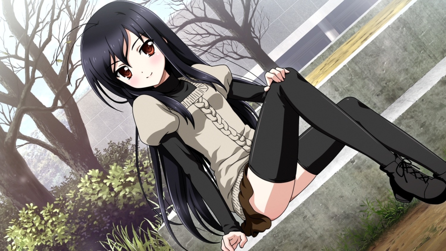 accel_world heels kuroyukihime thighhighs