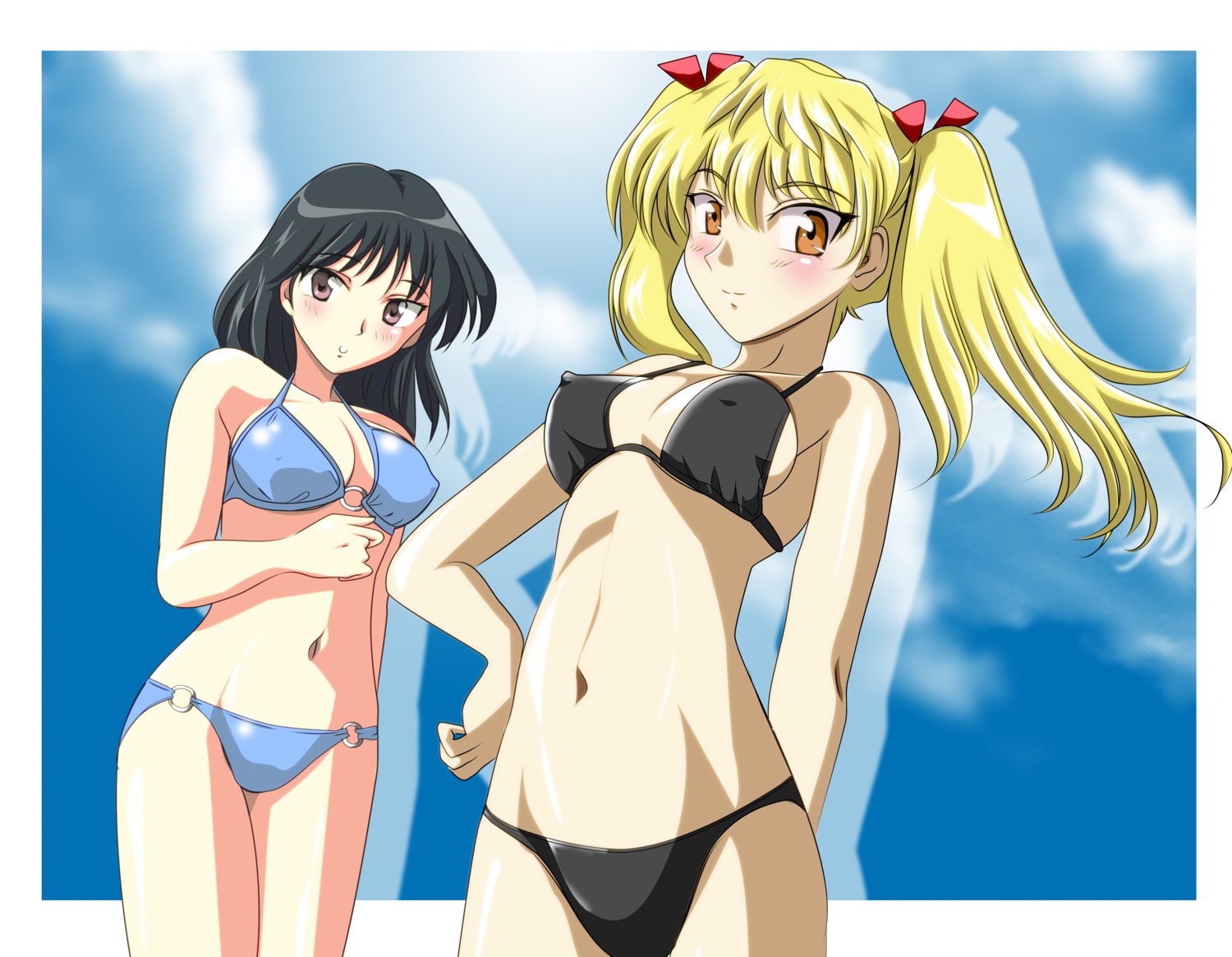 bikini erect_nipples gentoku sawachika_eri school_rumble swimsuits tsukamoto_yakumo