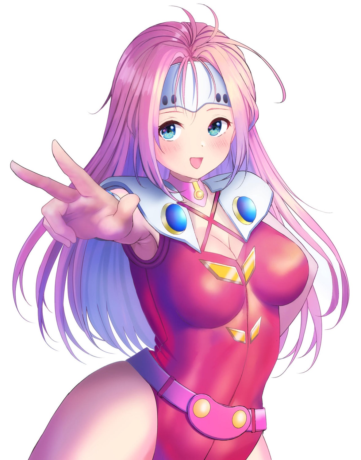 bandouruka cleavage leotard macross macross_7 mylene_flare_jenius