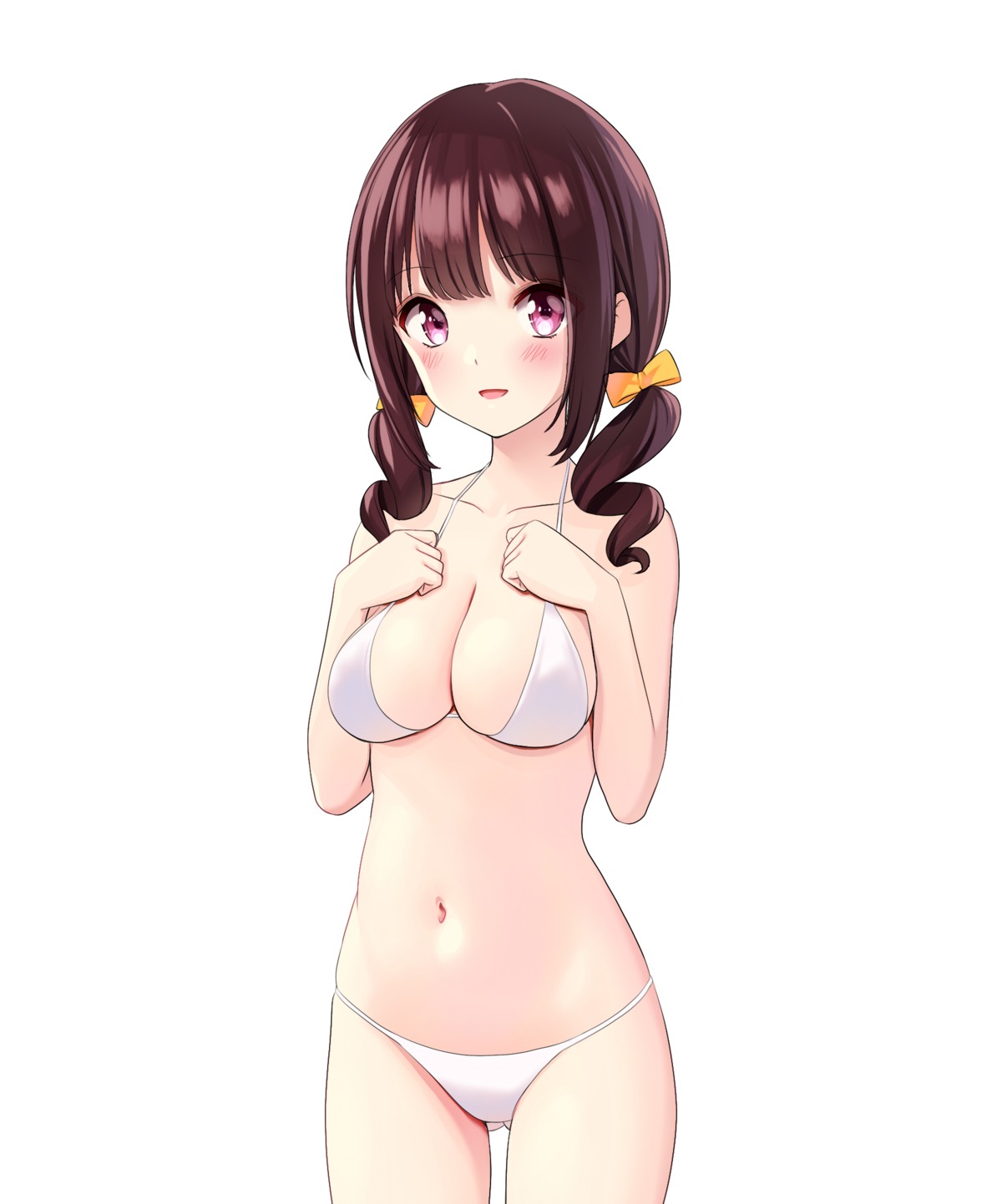 bikini breast_hold erect_nipples marui_koishi swimsuits