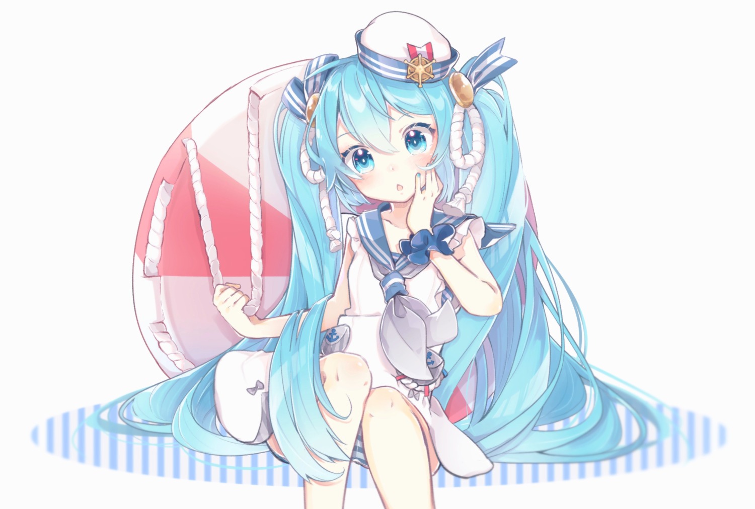 chuuko_anpu dress hatsune_miku pantsu shimapan vocaloid