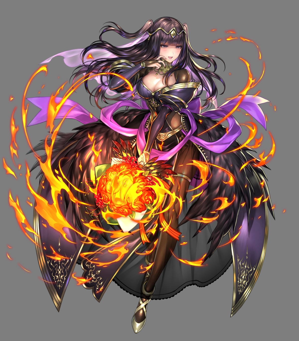 cleavage fire_emblem fire_emblem_heroes fire_emblem_kakusei nintendo pantyhose senchat tharja transparent_png wings