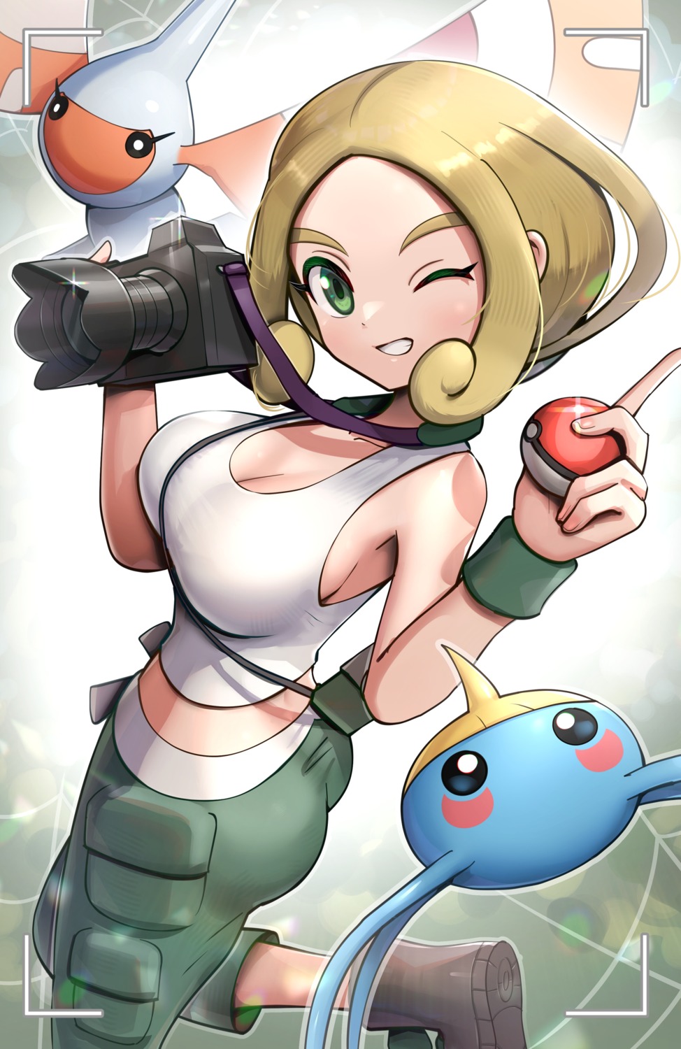 ass cleavage gonzarez masquerain pokemon pokemon_xy surskit viola_(pokemon)