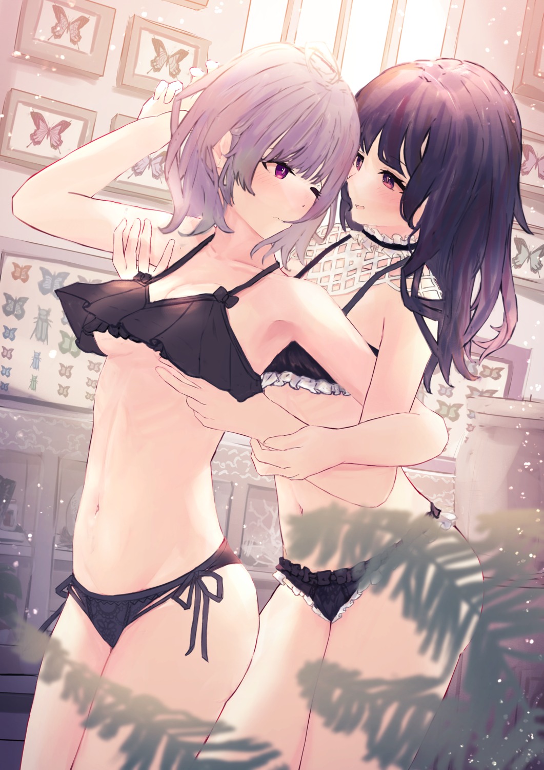 benevole bikini cleavage swimsuits underboob yuri