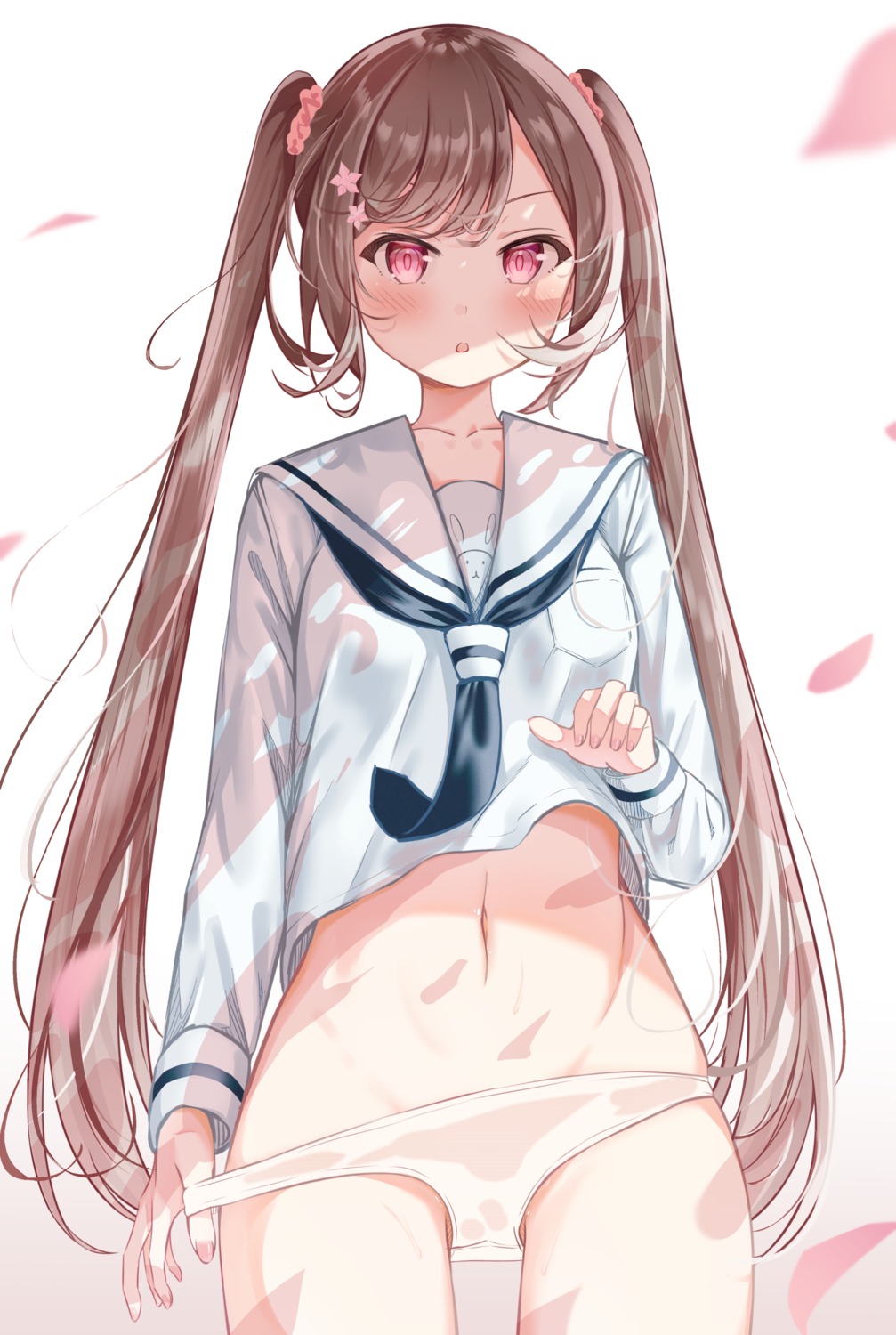 pantsu panty_pull sakura_yuu_(hzjy8485) seifuku undressing