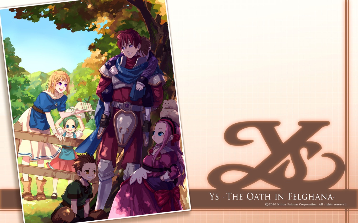 adol_christin alice_(ys) christof elena_stoddart falcom hugo_(ys) wallpaper ys ys:_the_oath_in_felghana