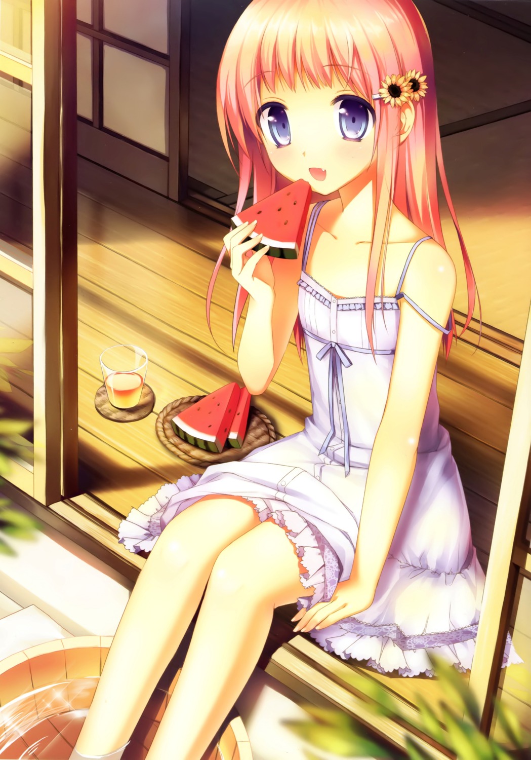 dress kimishima_ao summer_dress wet