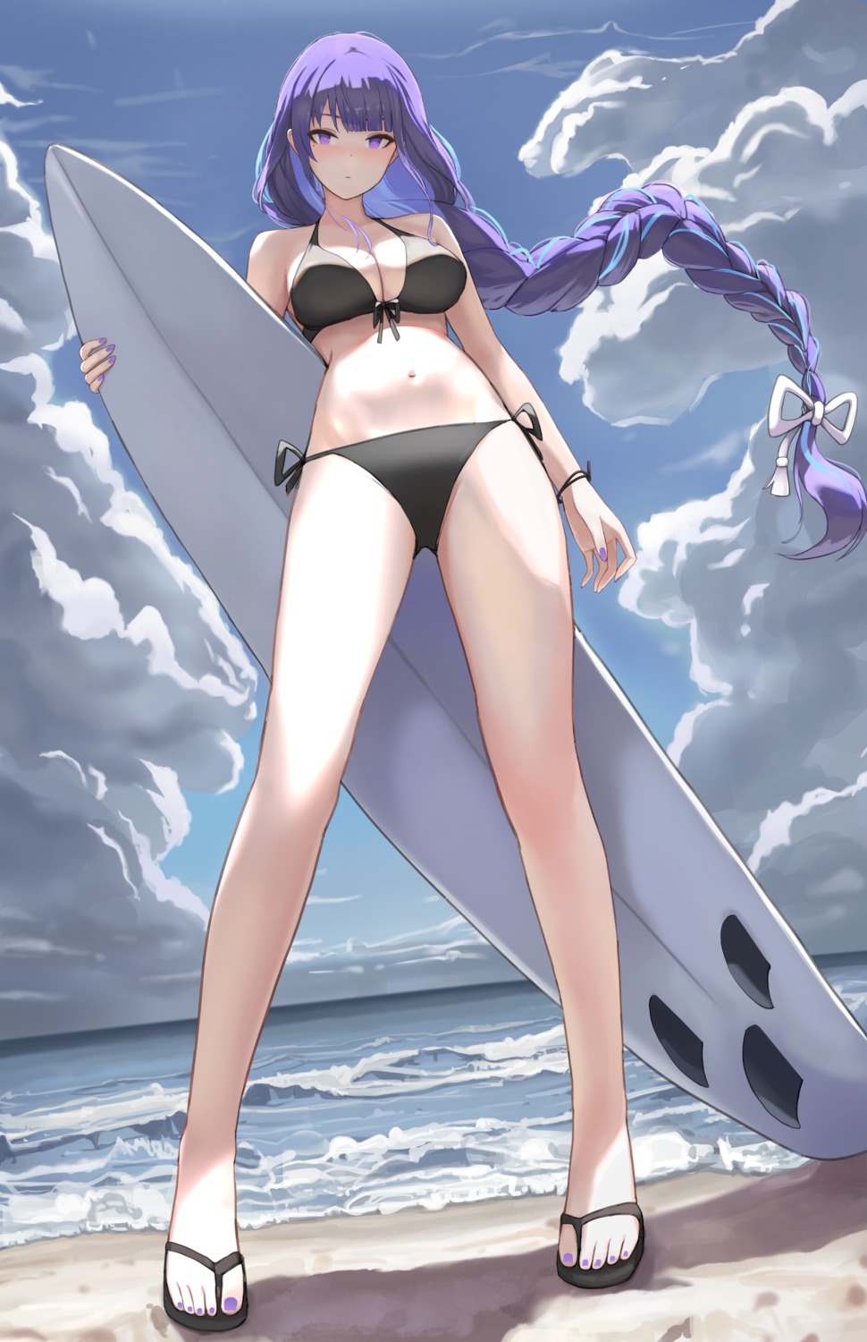 bikini dolri genshin_impact raiden_shogun swimsuits