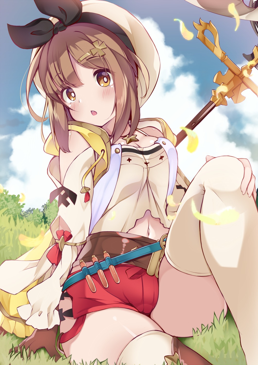 atelier atelier_ryza cleavage futatsukiaiji reisalin_stout thighhighs weapon