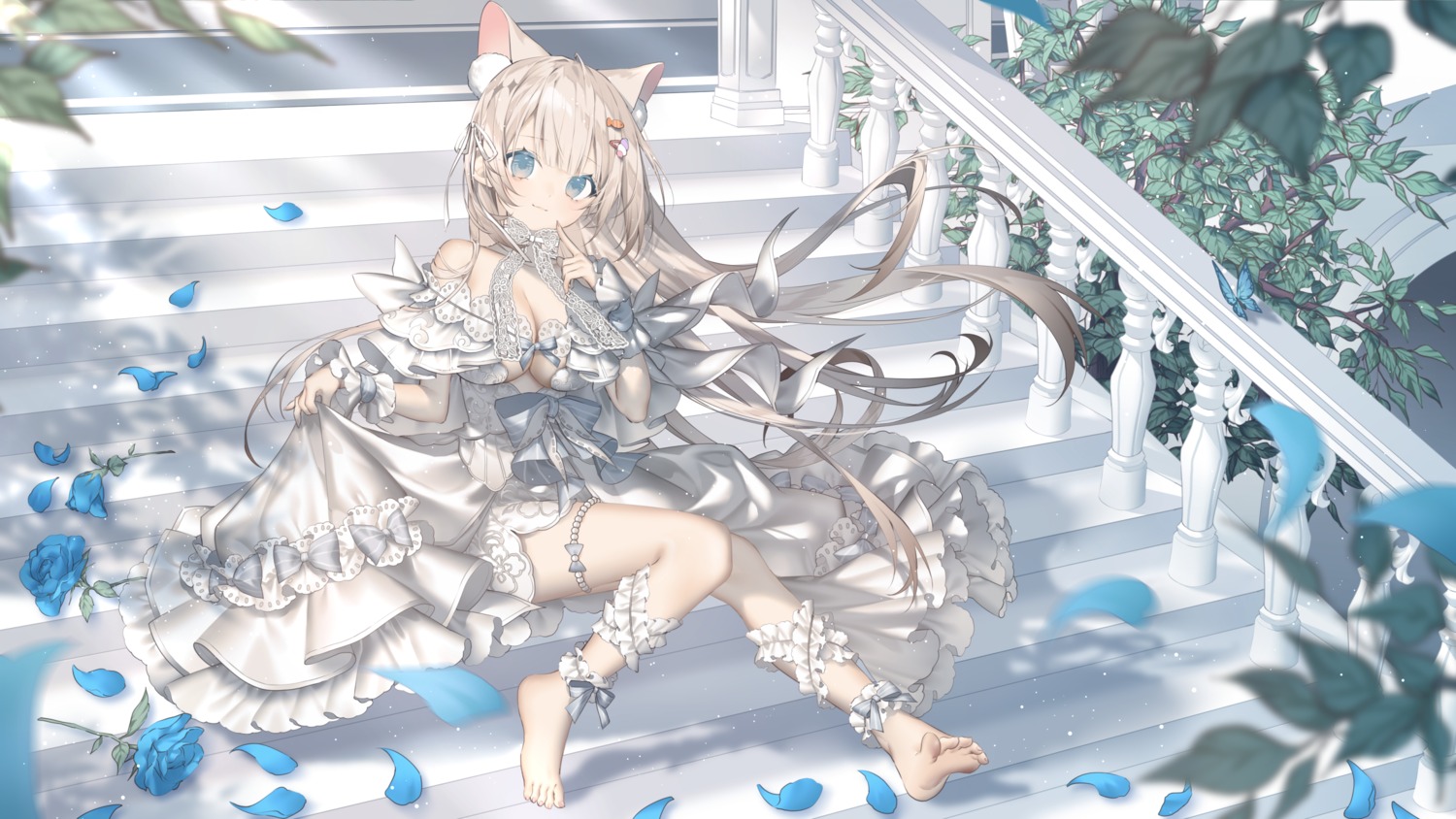 animal_ears dress garter kotarou