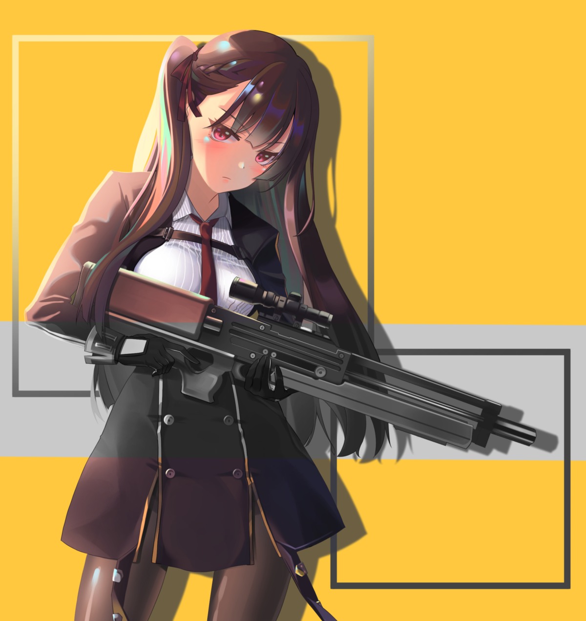 girls_frontline gonzz gun pantyhose wa2000_(girls_frontline)