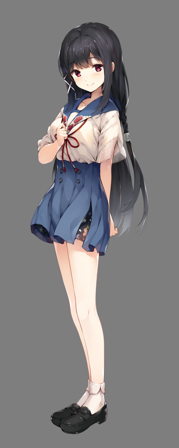 hitoyoshi_aoi onsen_musume seifuku senji transparent_png