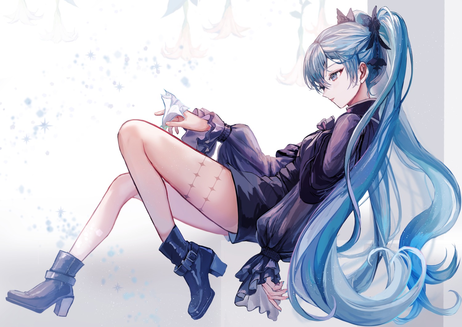 hatsune_miku heels pipi_(hana_no_orchestra) tattoo vocaloid