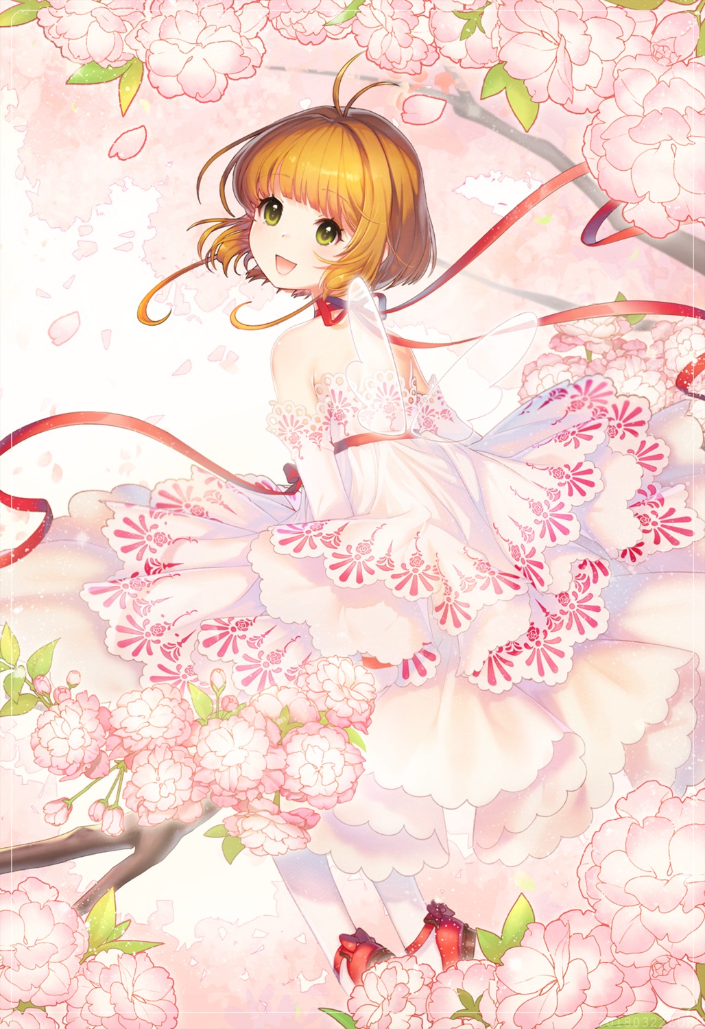 card_captor_sakura dress kinomoto_sakura ng_(kimjae737) wings