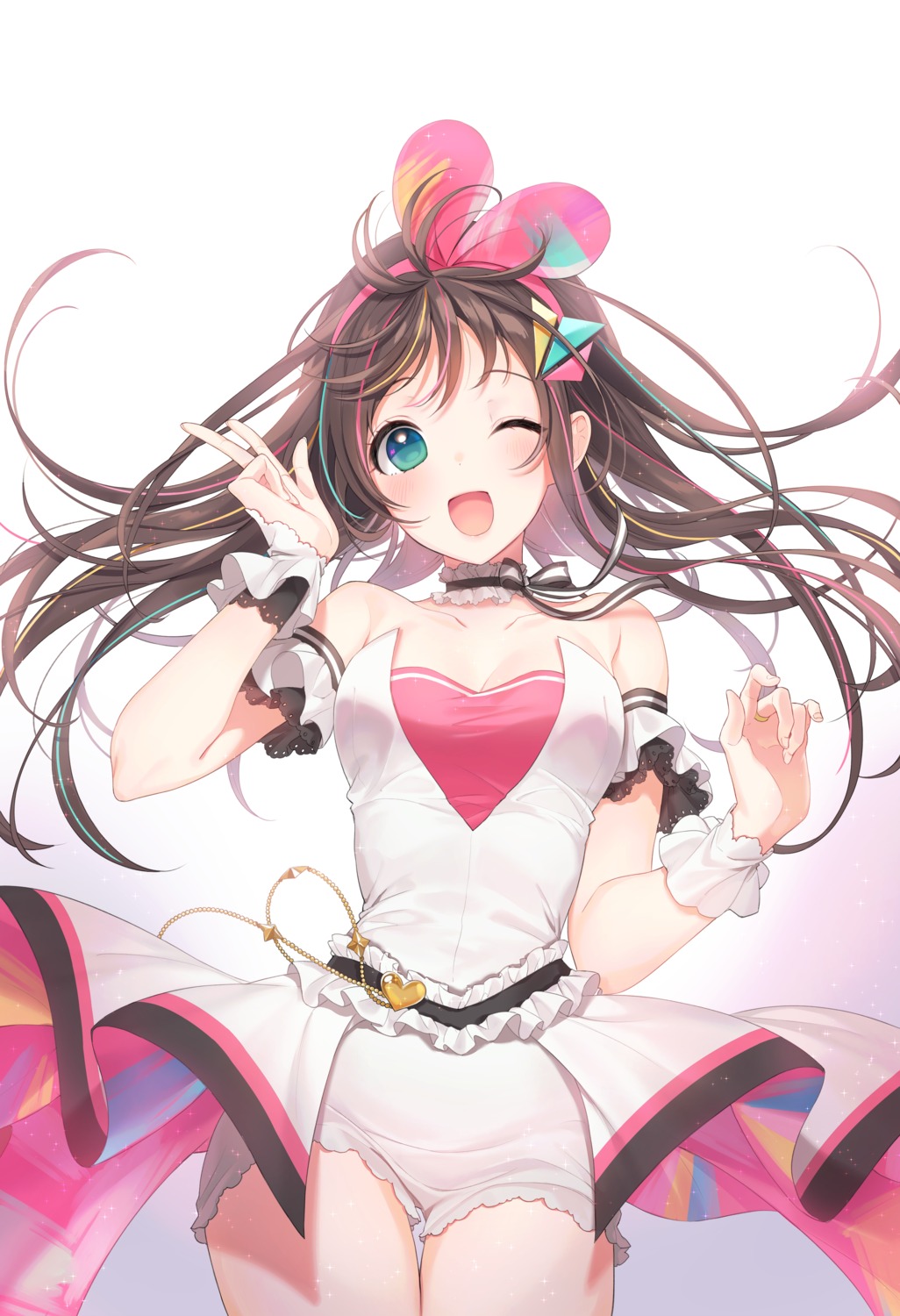 a.i._channel a20_(atsumaru) cleavage kizuna_ai