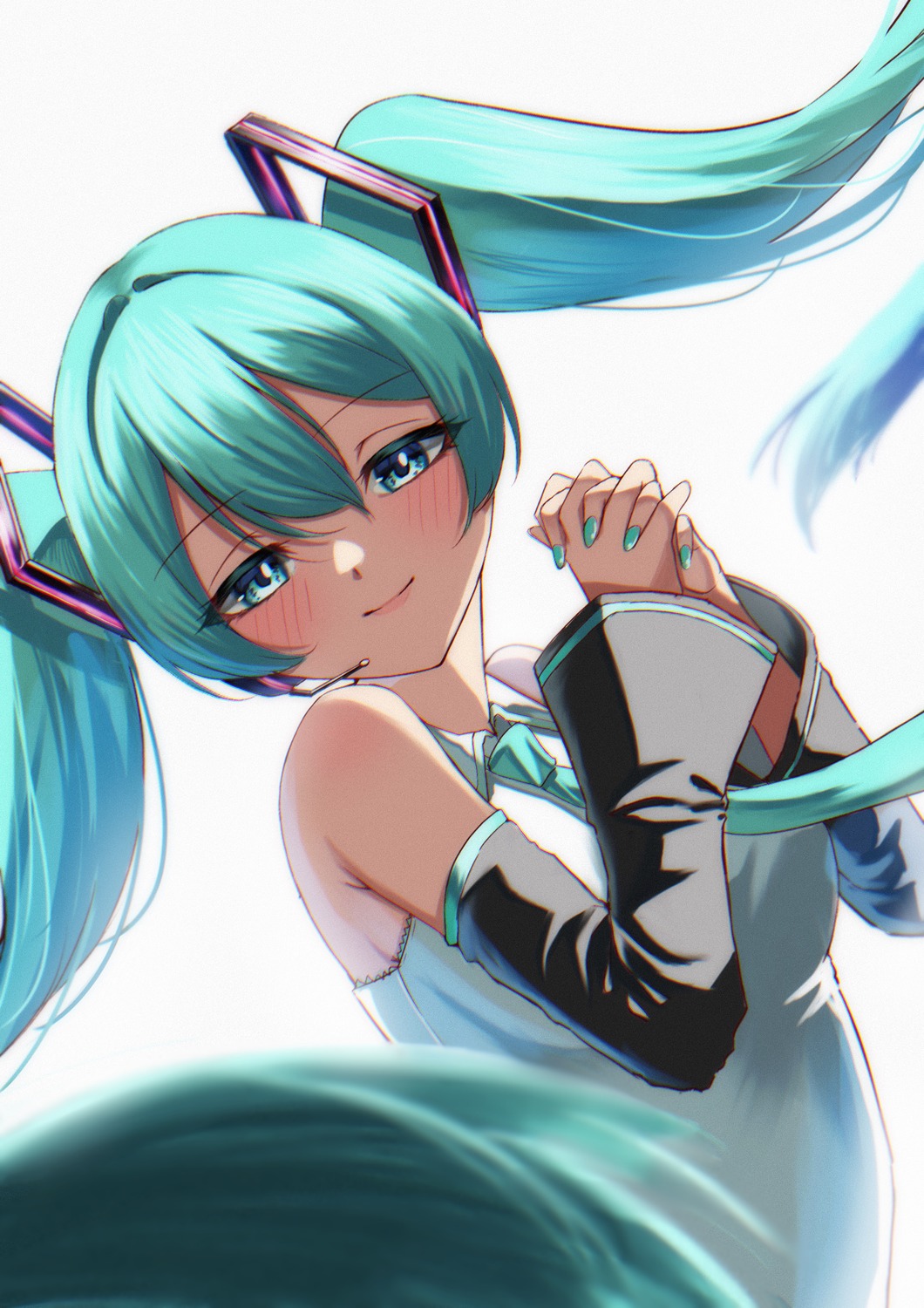 hatsune_miku headphones shooot108 vocaloid