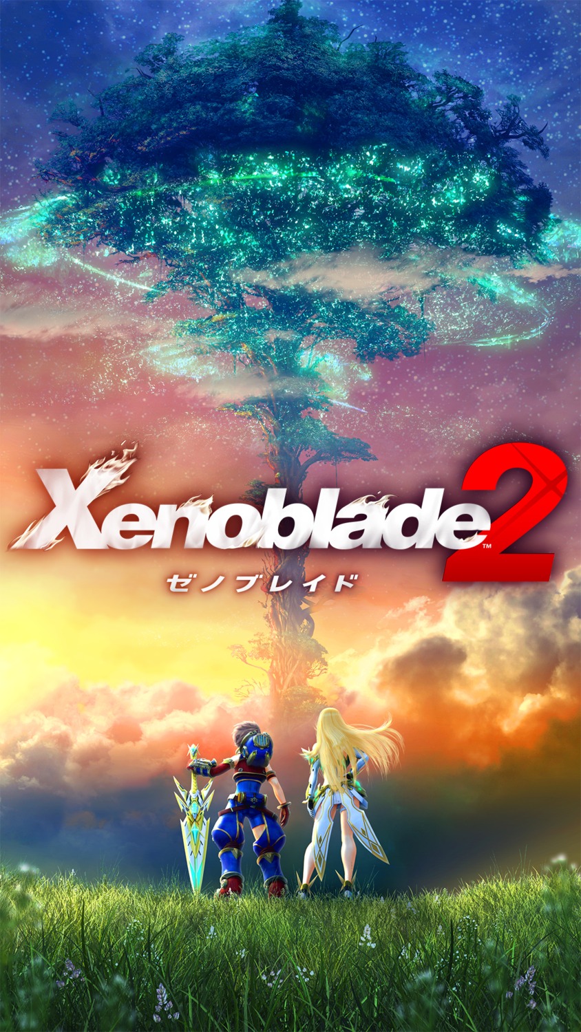 garter hikari_(xenoblade_2) landscape monolith_soft nintendo rex sword xenoblade_(series) xenoblade_2