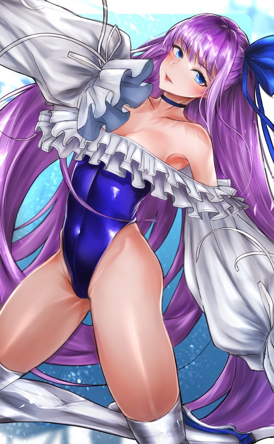 cleavage fate/grand_order meltryllis swimsuits thighhighs ytoy