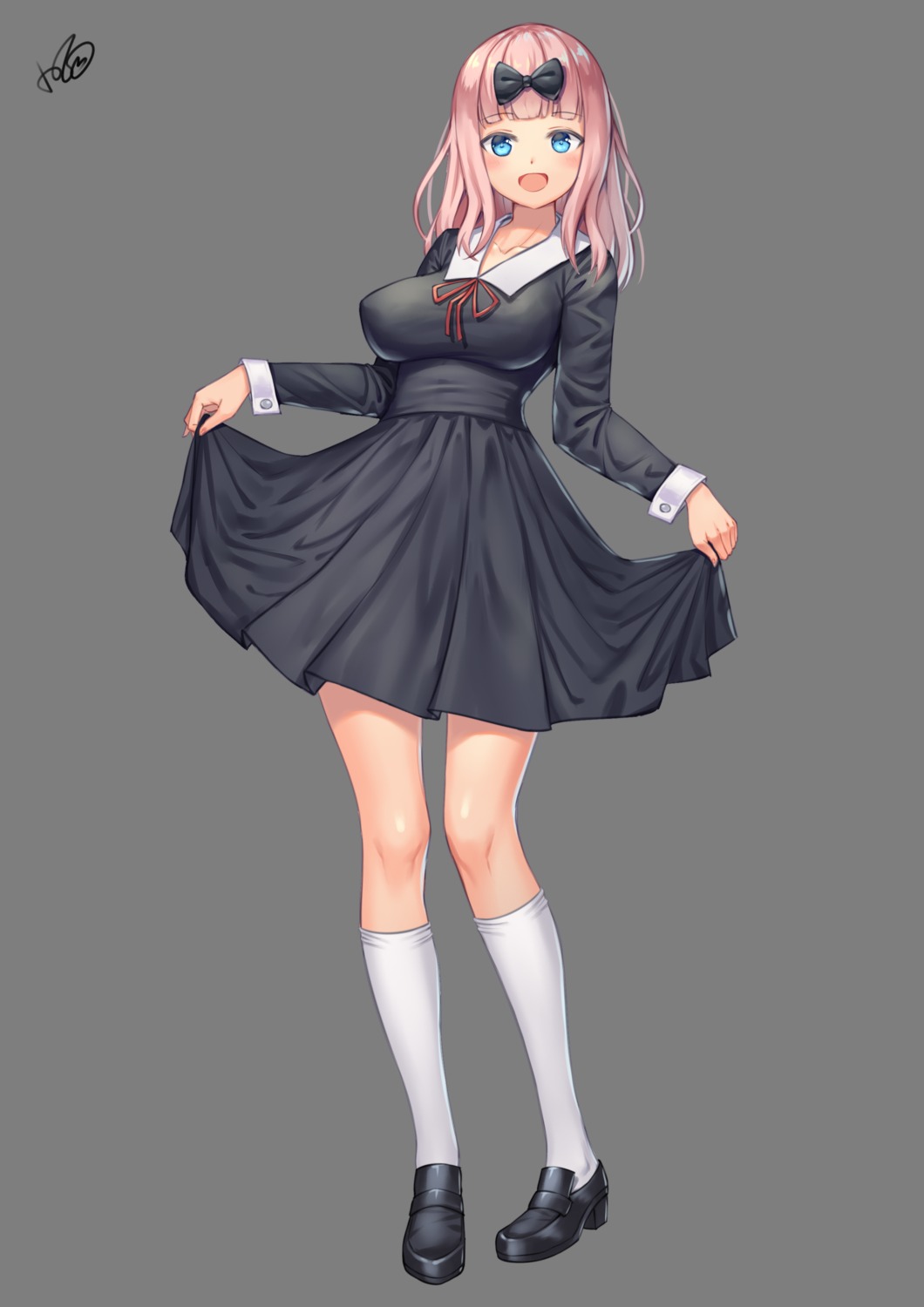 fujiwara_chika heels kaguya-sama_wa_kokurasetai_~tensai-tachi_no_renai_zunousen~ konishi_(565112307) seifuku skirt_lift transparent_png