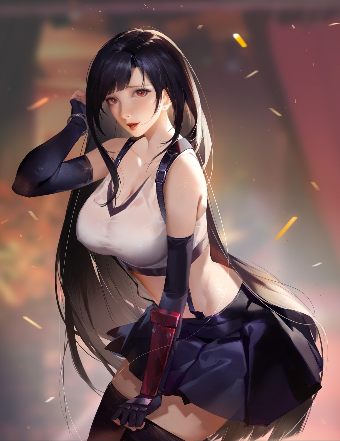 cleavage final_fantasy final_fantasy_vii helic_(7317helic) see_through thighhighs tifa_lockhart