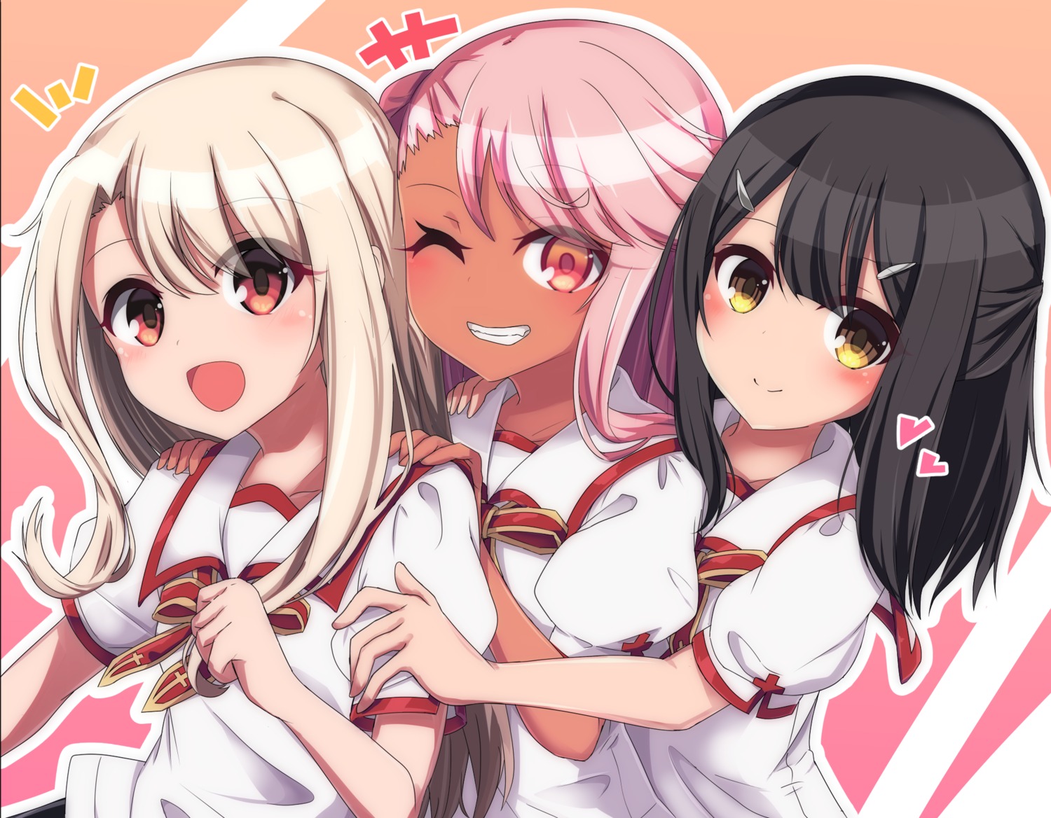 chawan chloe_von_einzbern fate/kaleid_liner_prisma_illya fate/stay_night illyasviel_von_einzbern miyu_edelfelt seifuku