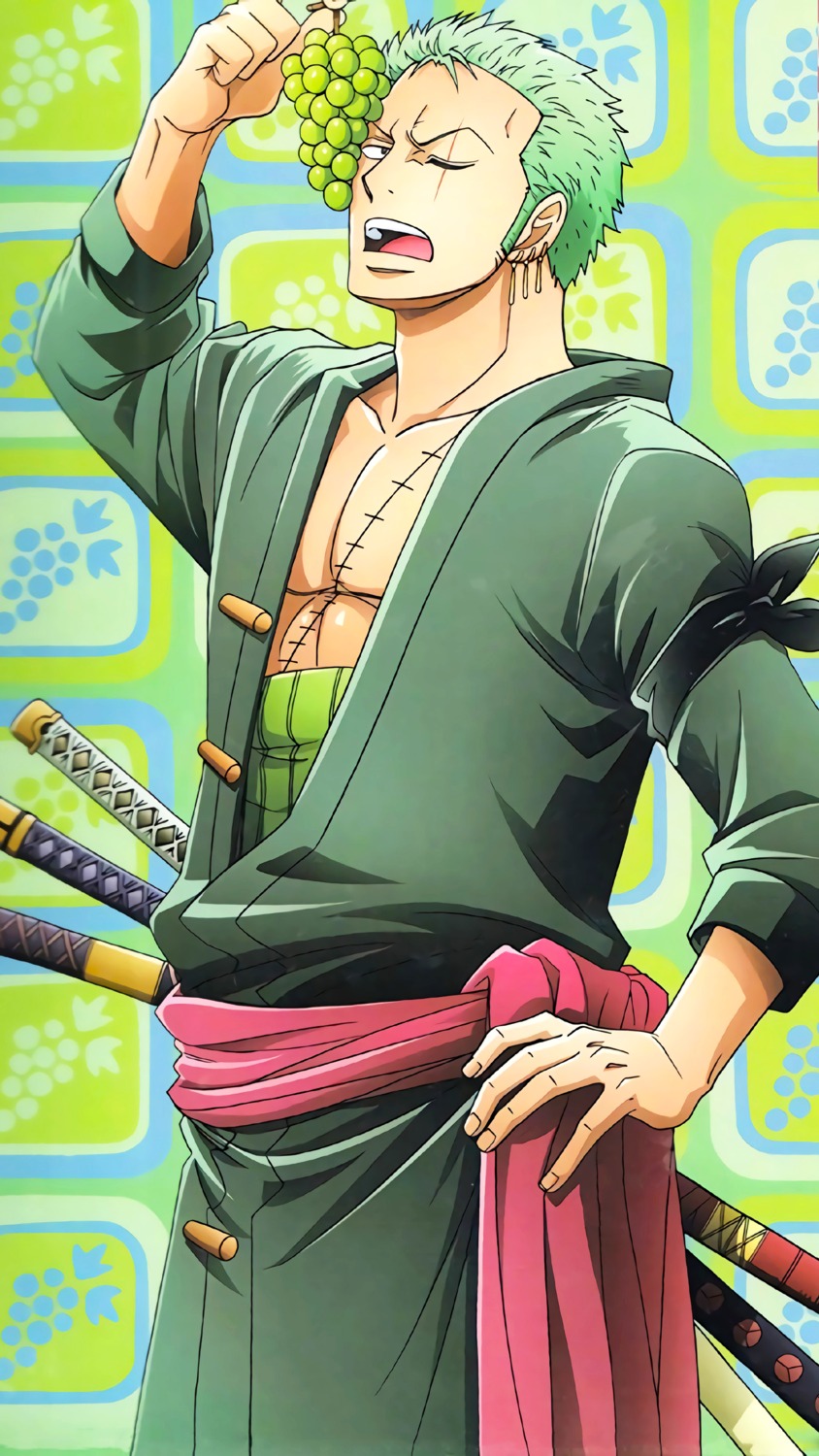 asian_clothes male one_piece roronoa_zoro sword tagme